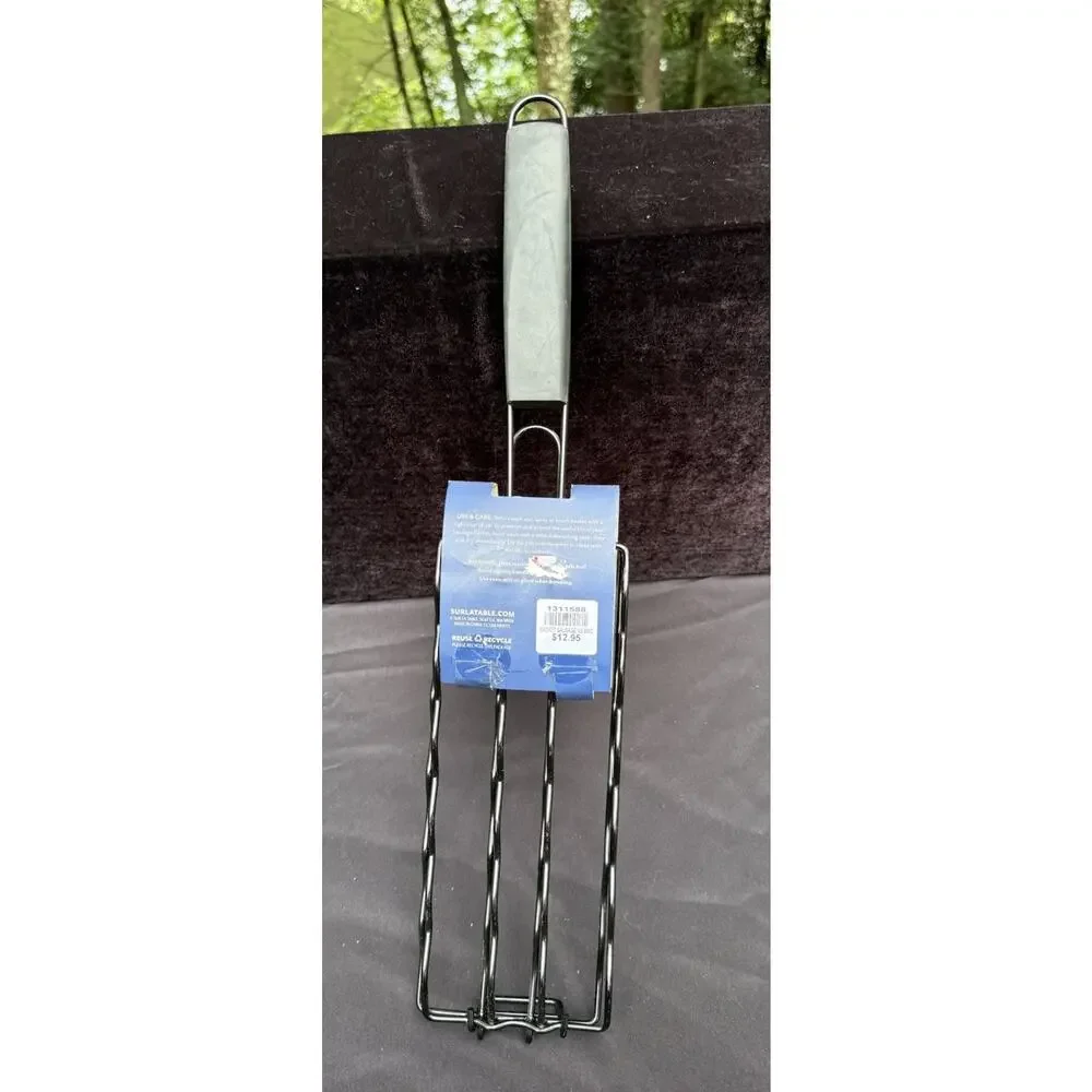 Sur la table Sausage Grilling Basket Black Non-Stick Adjustable Height Brand New
